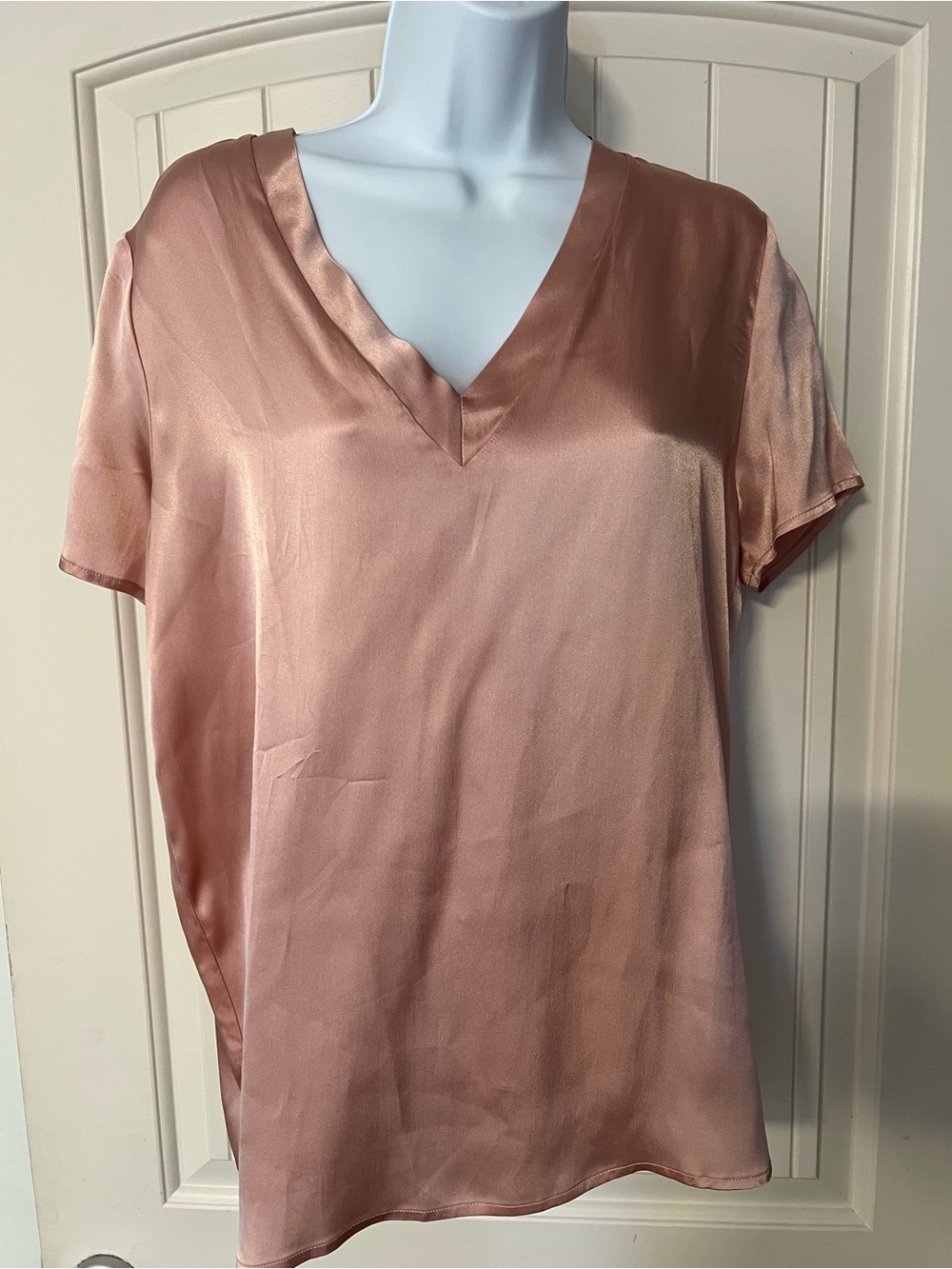 LIU JO Antique Pink Silk Satin Tunic/T-Shirt